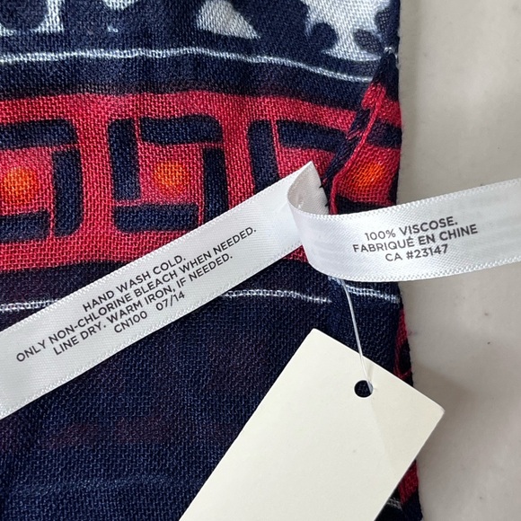 NWT Talbots Nautical Printed Scarf Wrap - Picture 6 of 9
